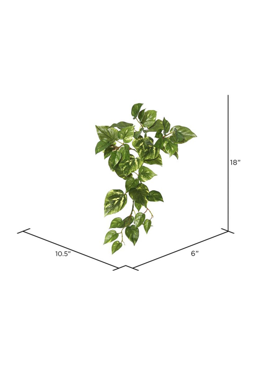 Artificial Pothos Hanging Bush, Set of 3
