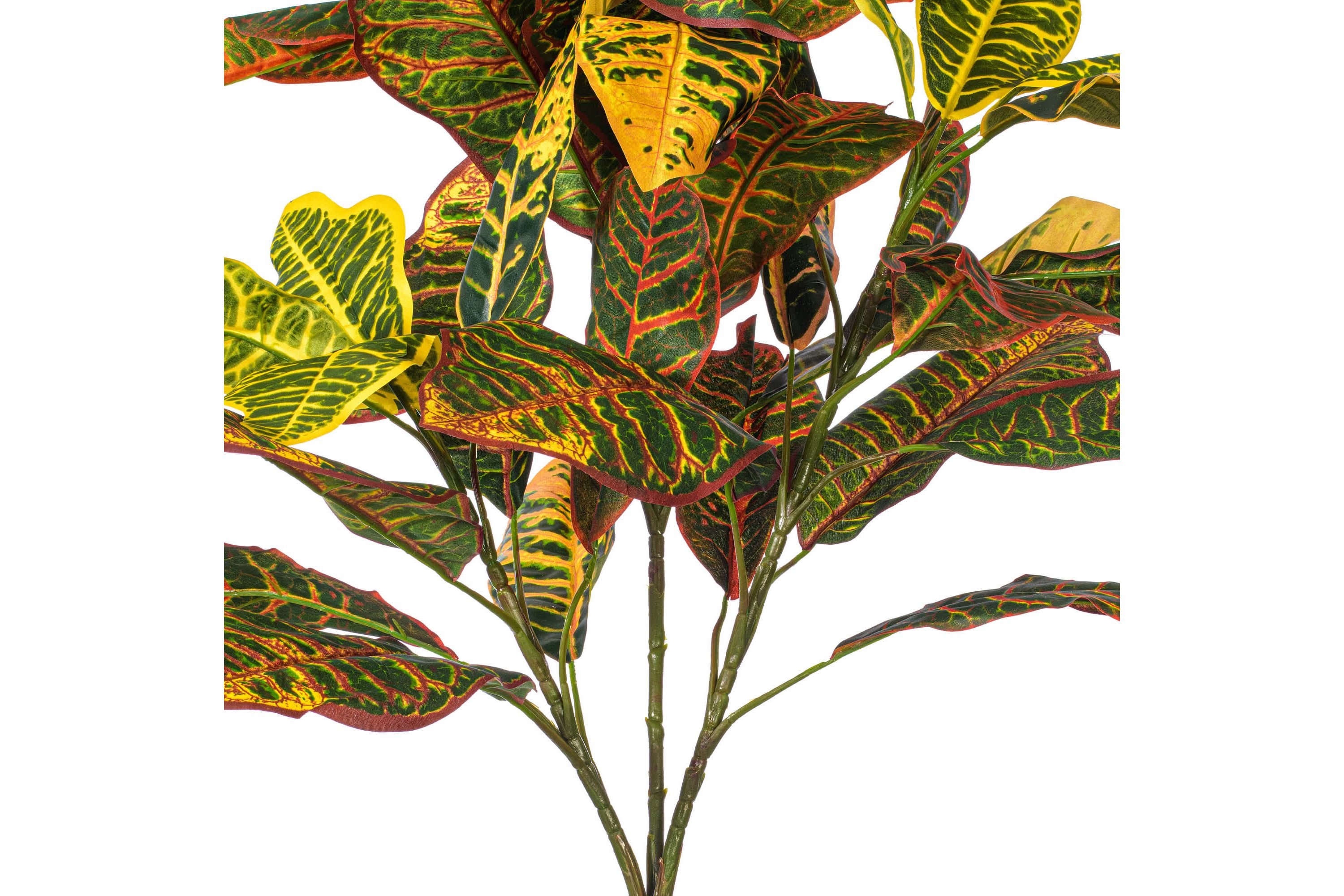 Vickerman 34" Artificial Green and Orange Croton Plant.