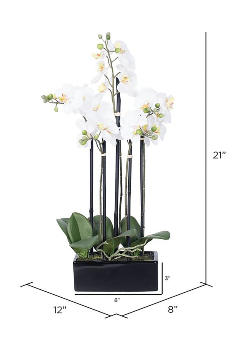 Artificial Potted Orchid.
