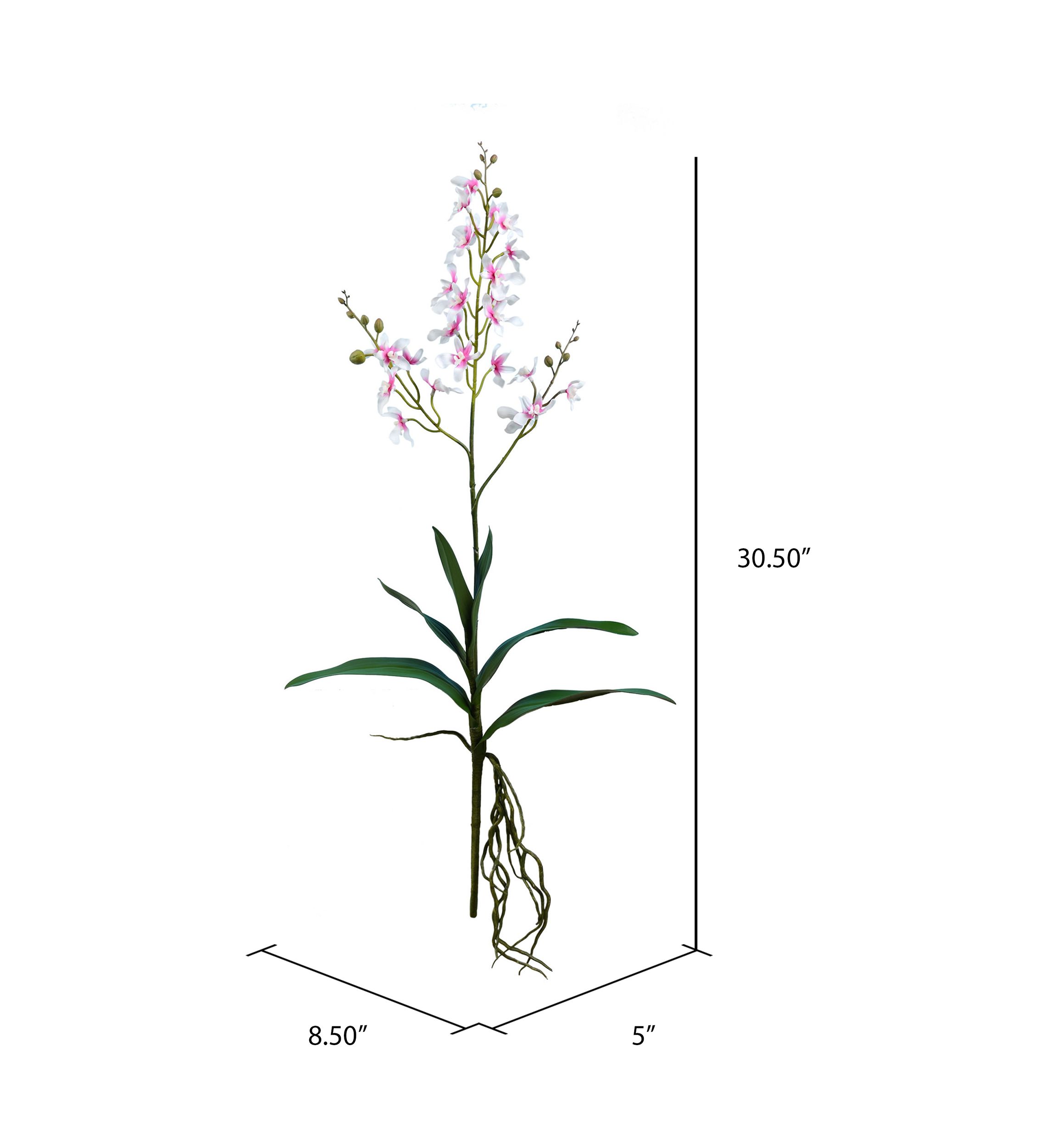 Mini Pink and White Orchid Spray - Set of 3