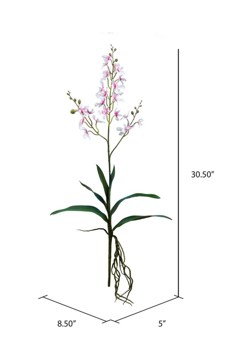 Mini Pink and White Orchid Spray - Set of 3
