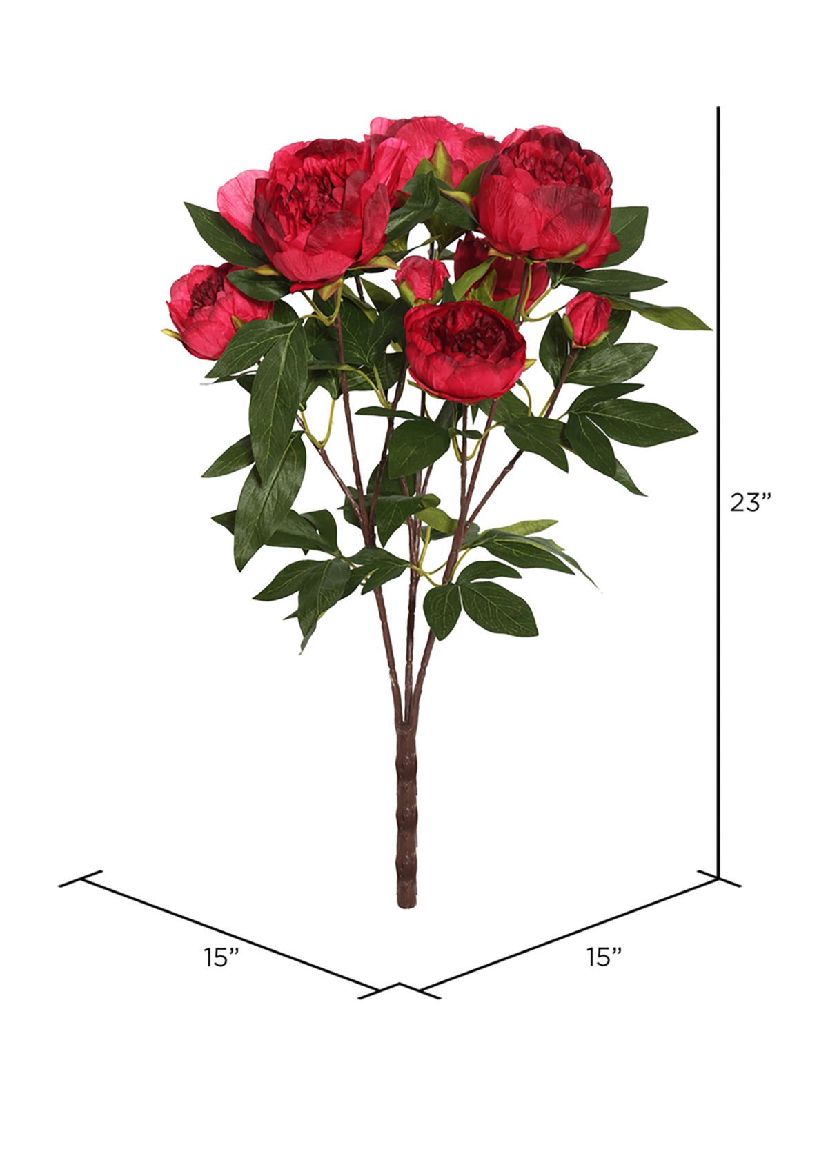 Artificial Peony Bush.