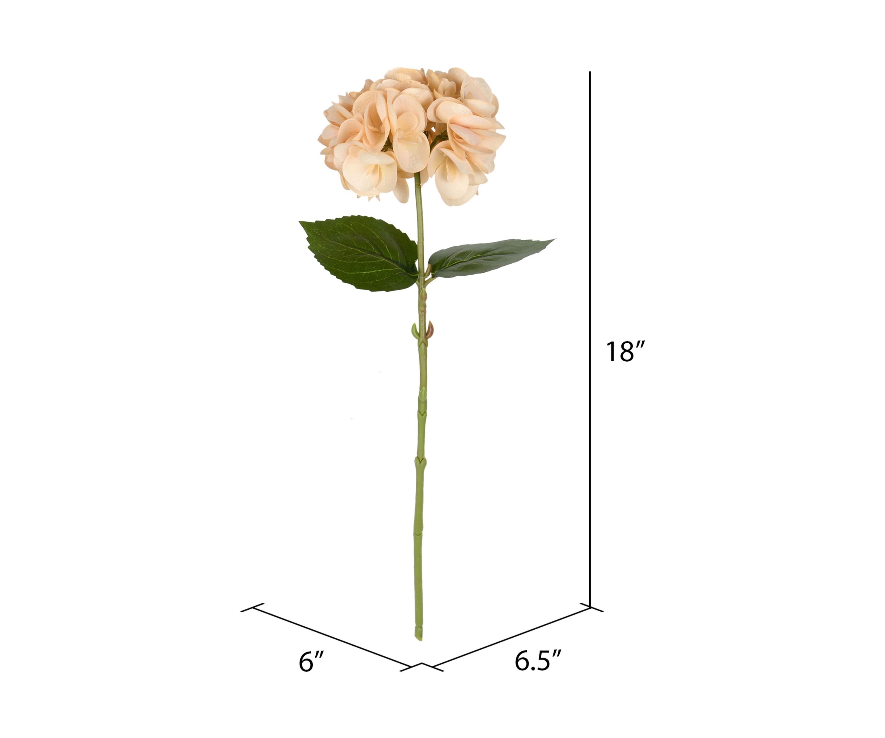 Beige Hydrangea Spray - Set of 4