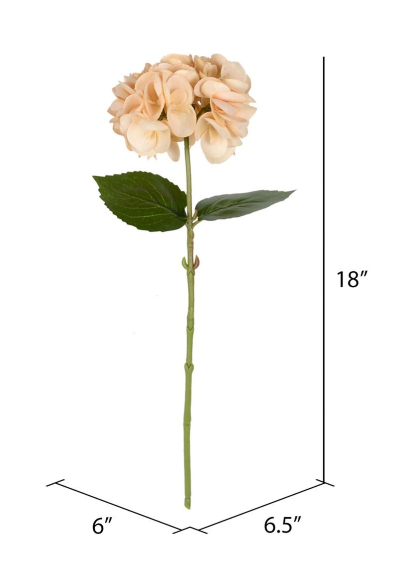 Beige Hydrangea Spray - Set of 4
