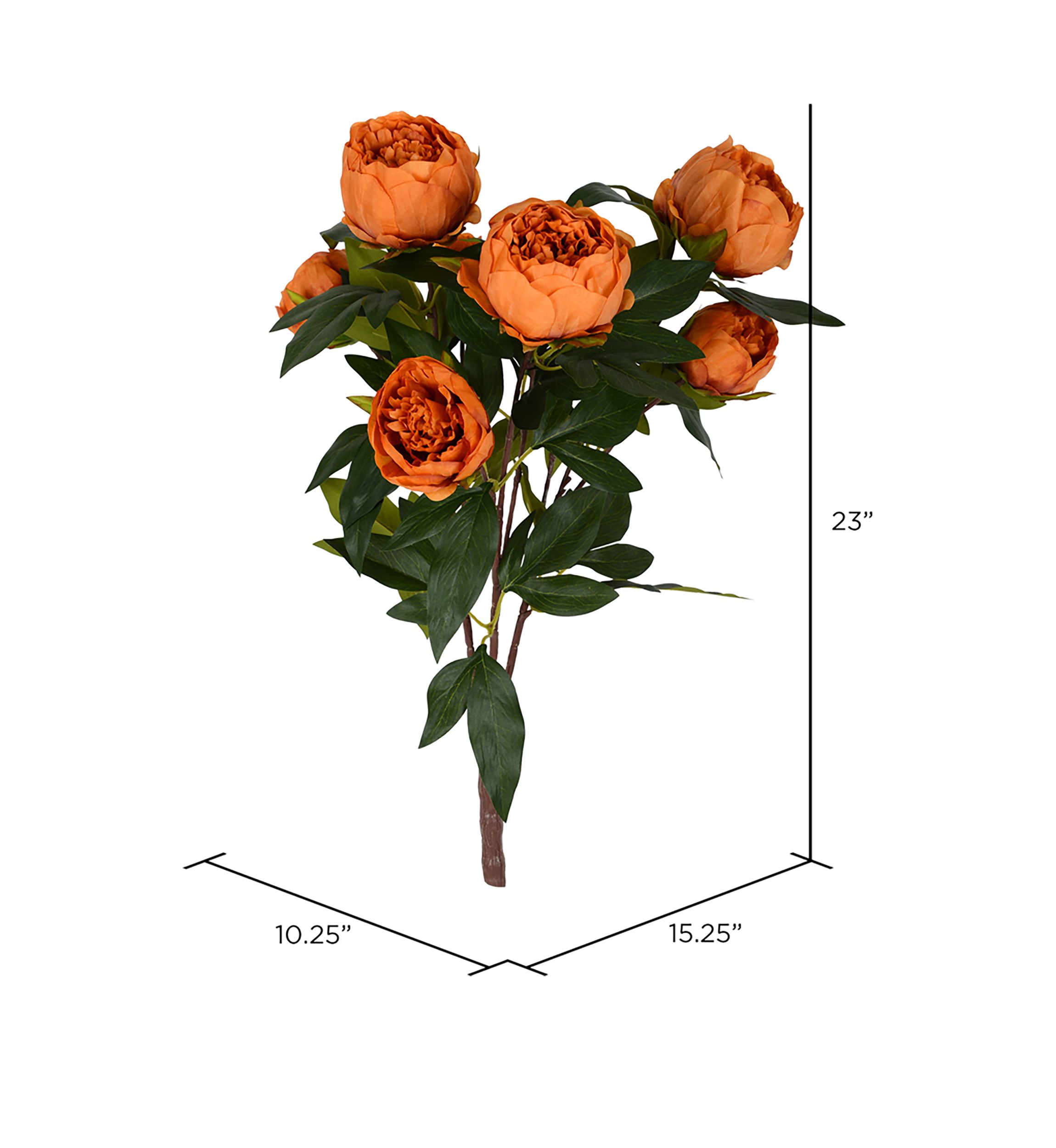 Vickerman 23" Artificial Coffee Peony Spray.