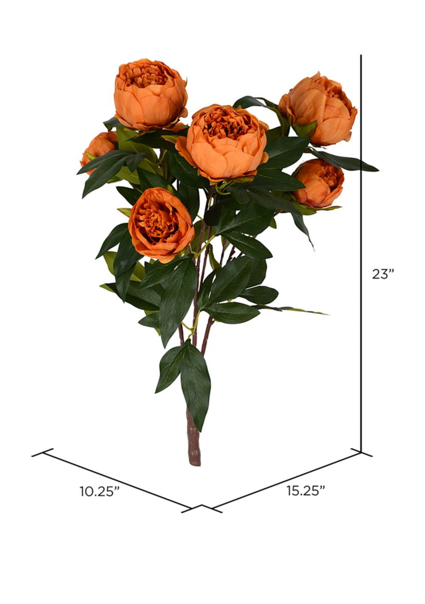 Vickerman 23" Artificial Coffee Peony Spray.