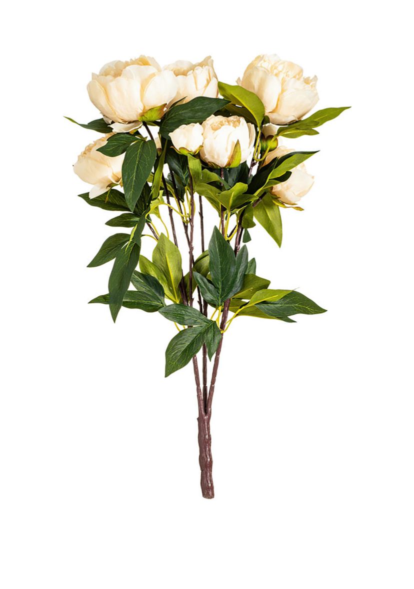 Vickerman 23" Artificial Beige Peony Spray.