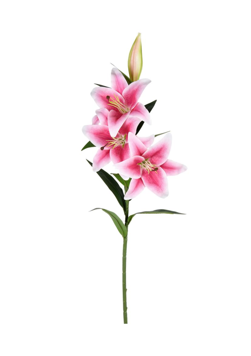 Pink Real Touch Lily Spray