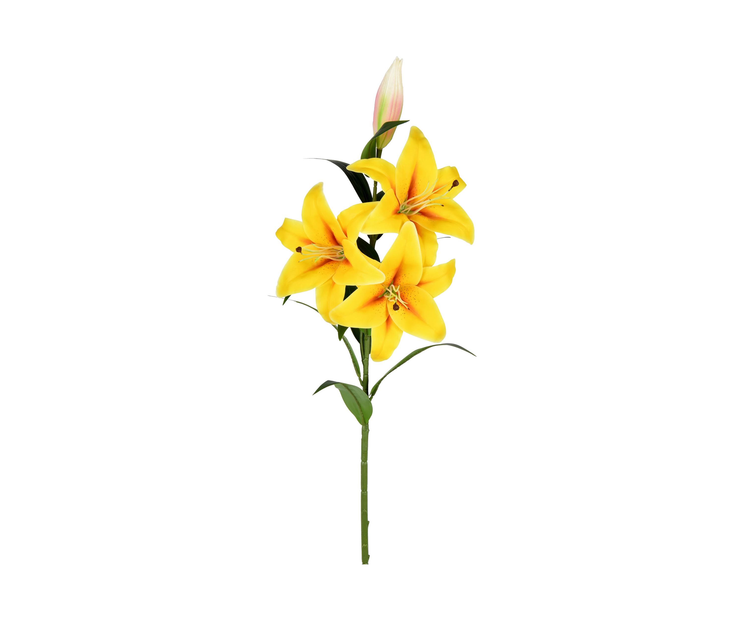 Yellow Real Touch Lily Spray