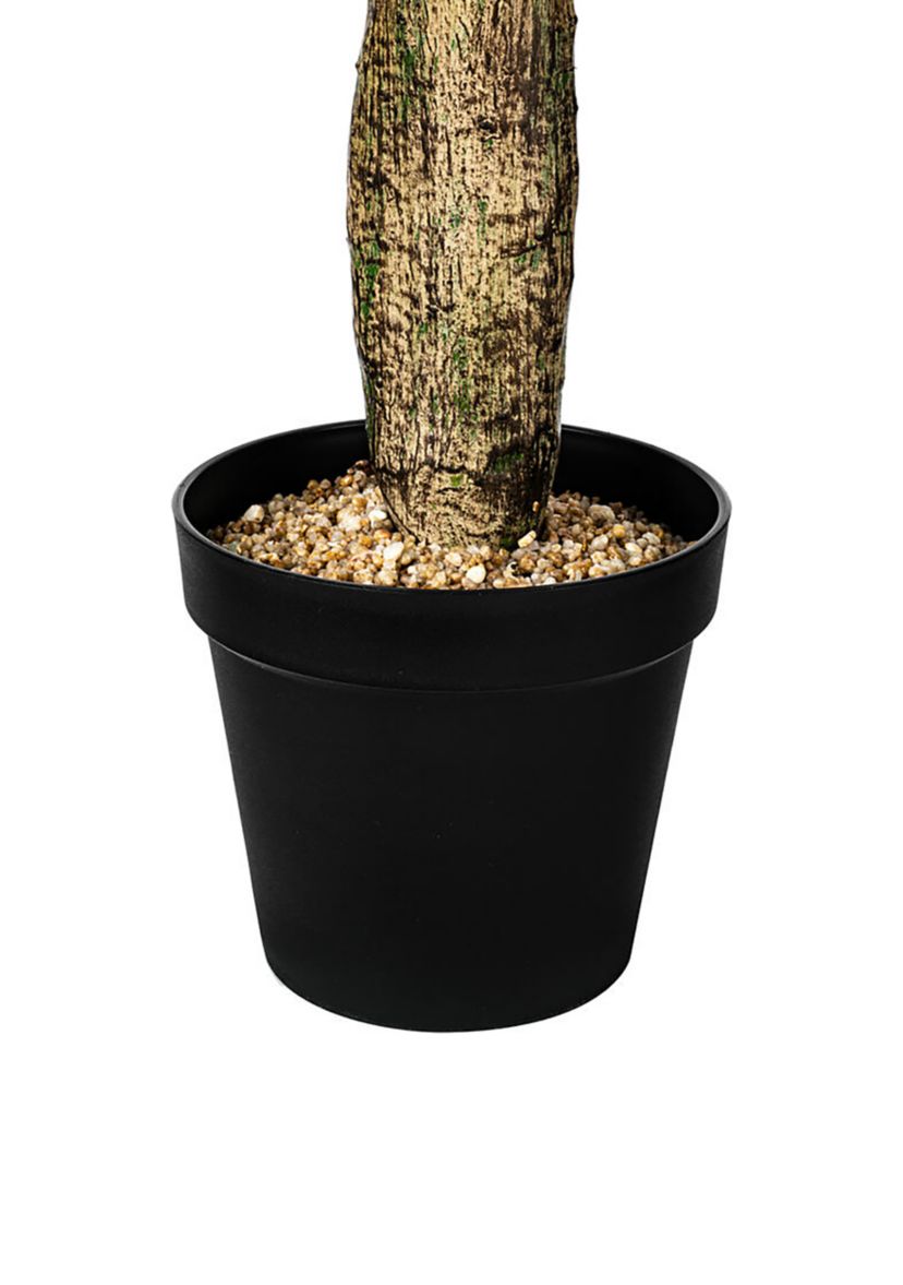 Vickerman 34" Artificial Green Cactus, Black Plastic Planters Pot.