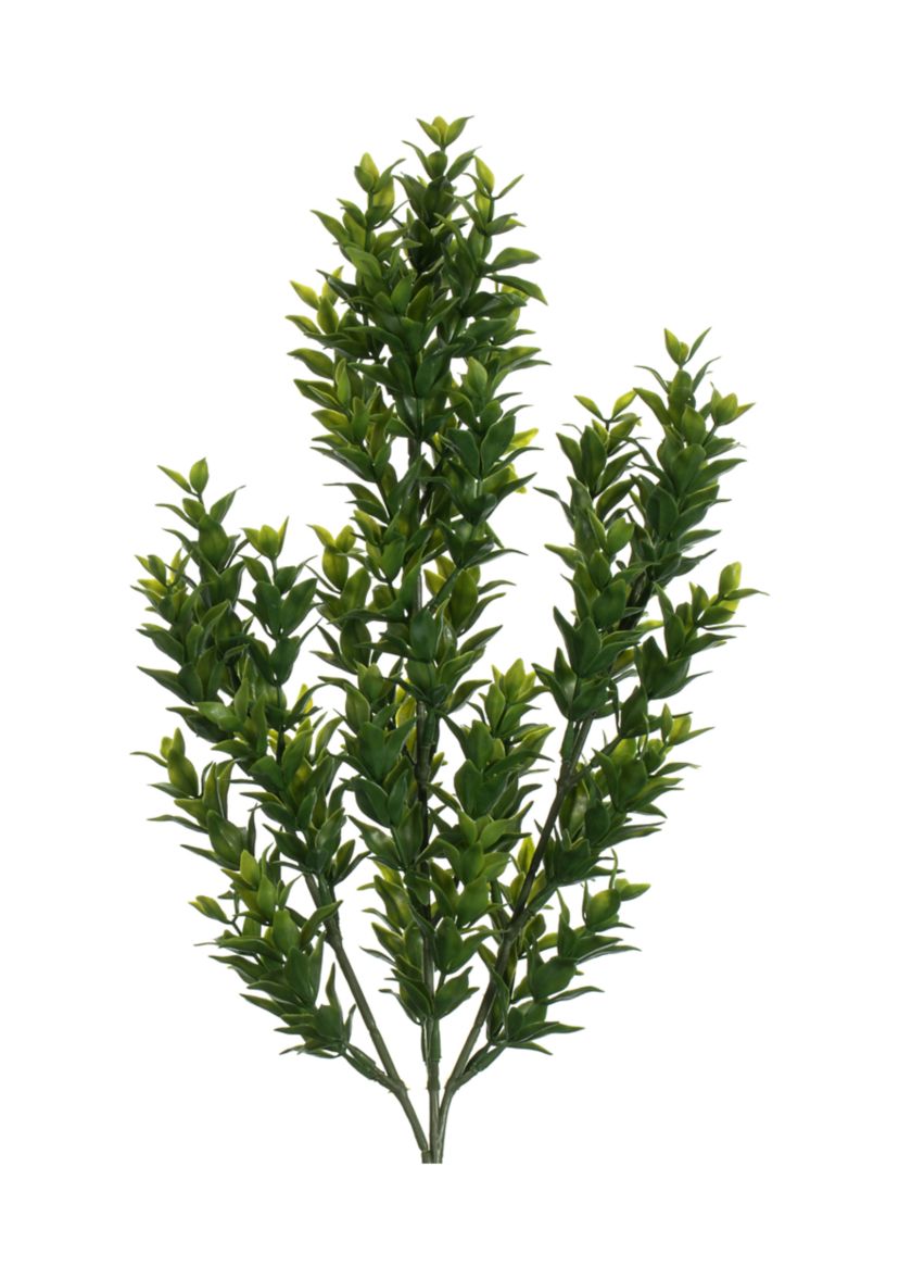 Green Mini Leaf Bush - Set of 4