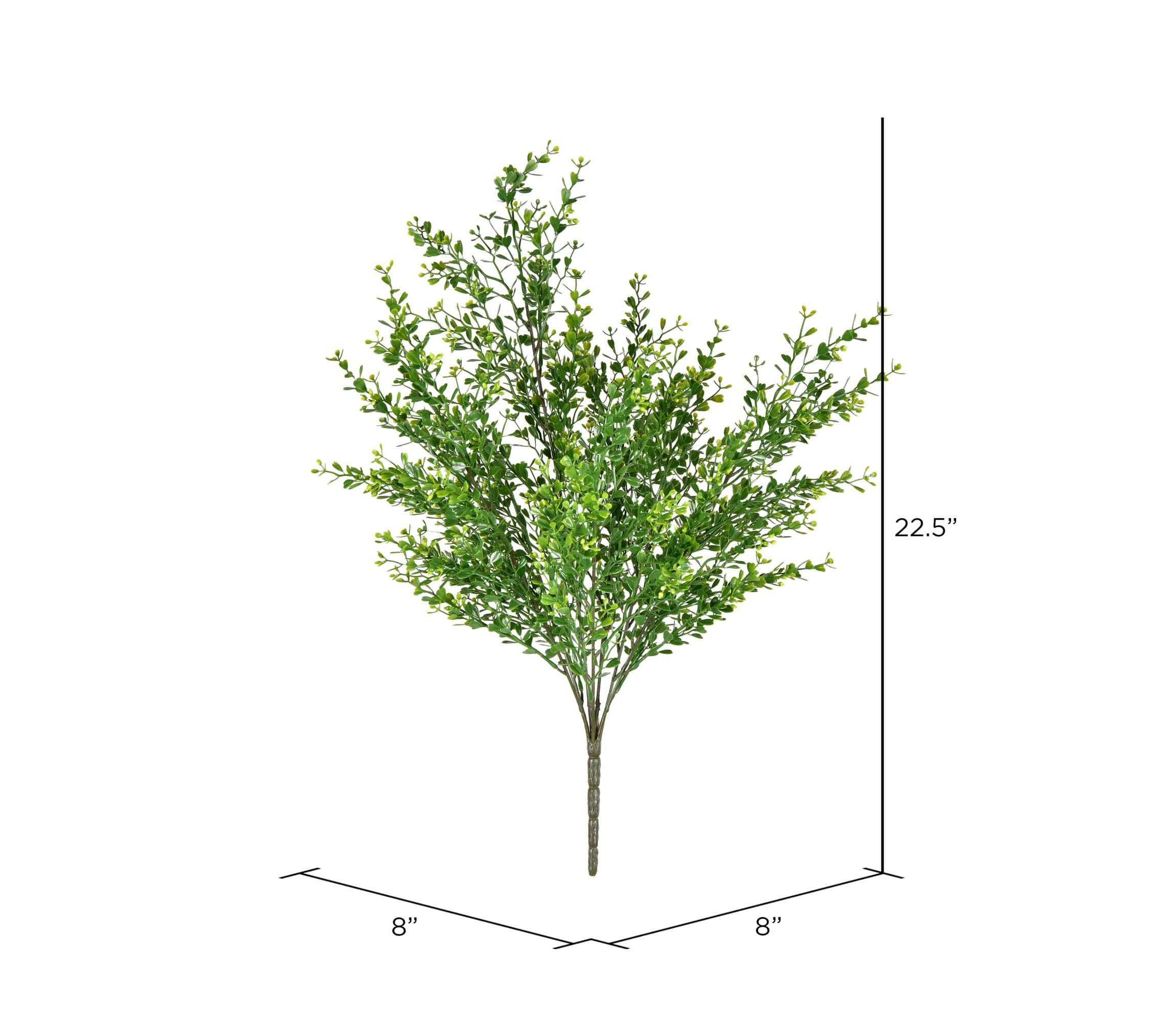 Vickerman 22.5" Artificial Green UV Coated Boxwood Bush.