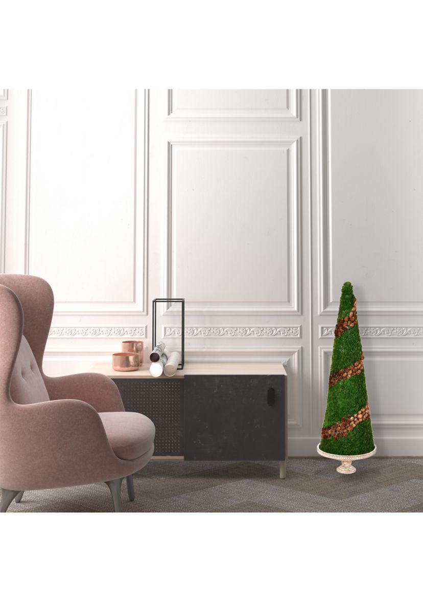 Cone Shape Cedar Tree with Resin Stand