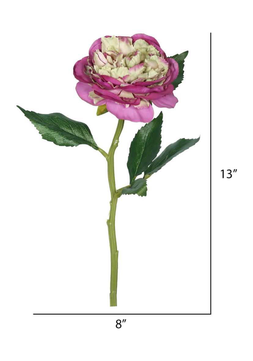 Purple Peony Rose Stem - Set of 6
