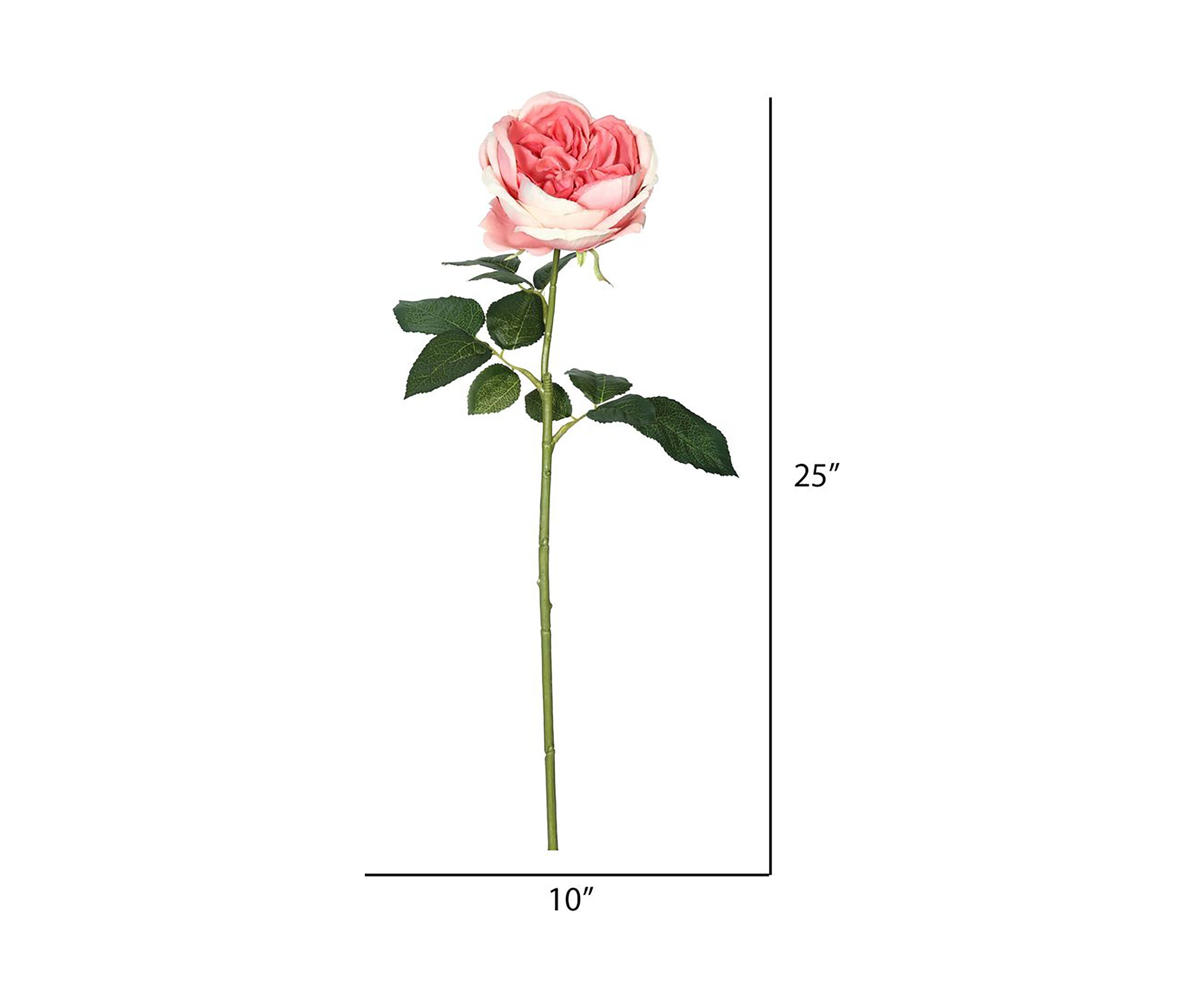 Artificial Open Rose Stem, 6 per Bag