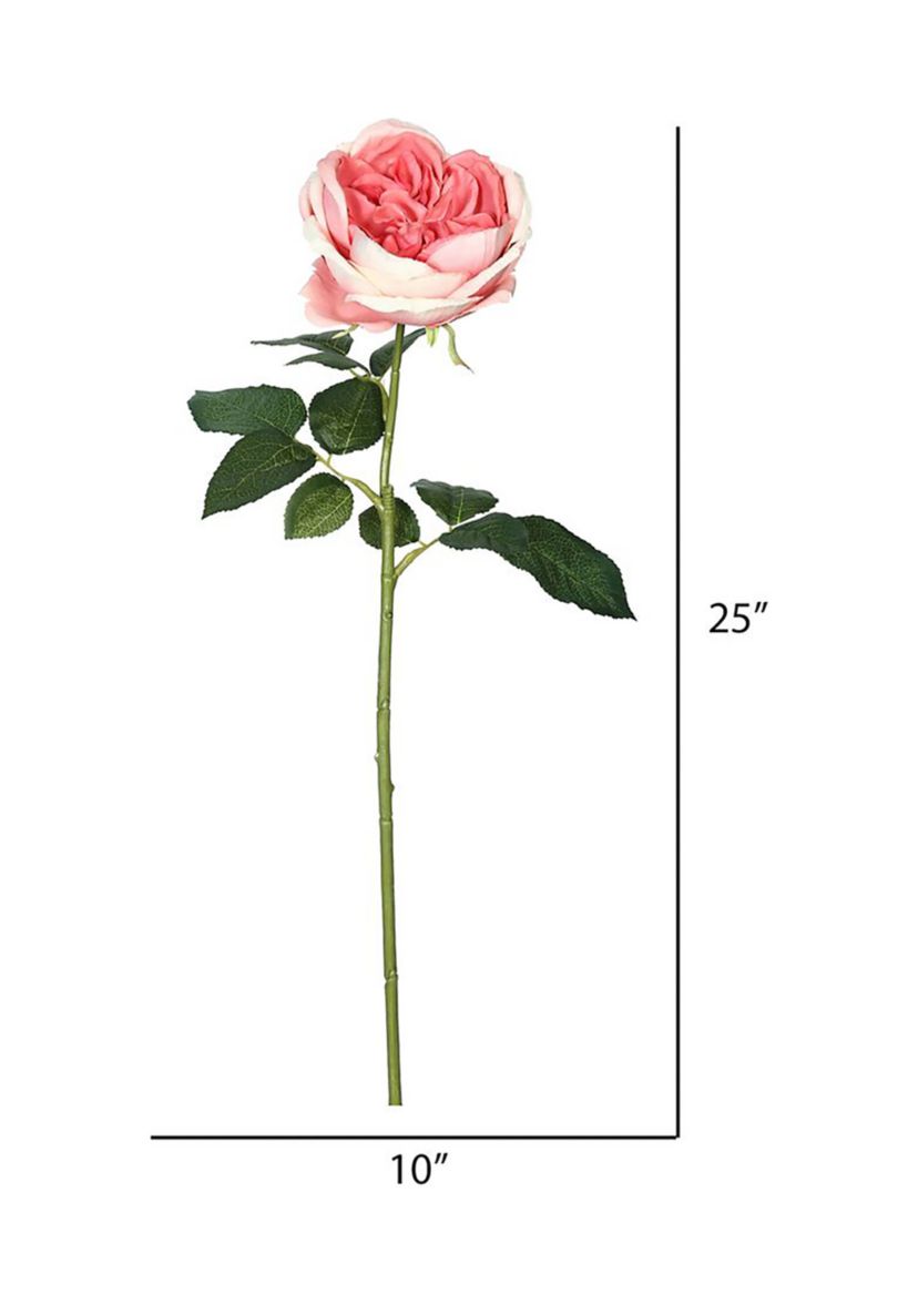 Artificial Open Rose Stem, 6 per Bag