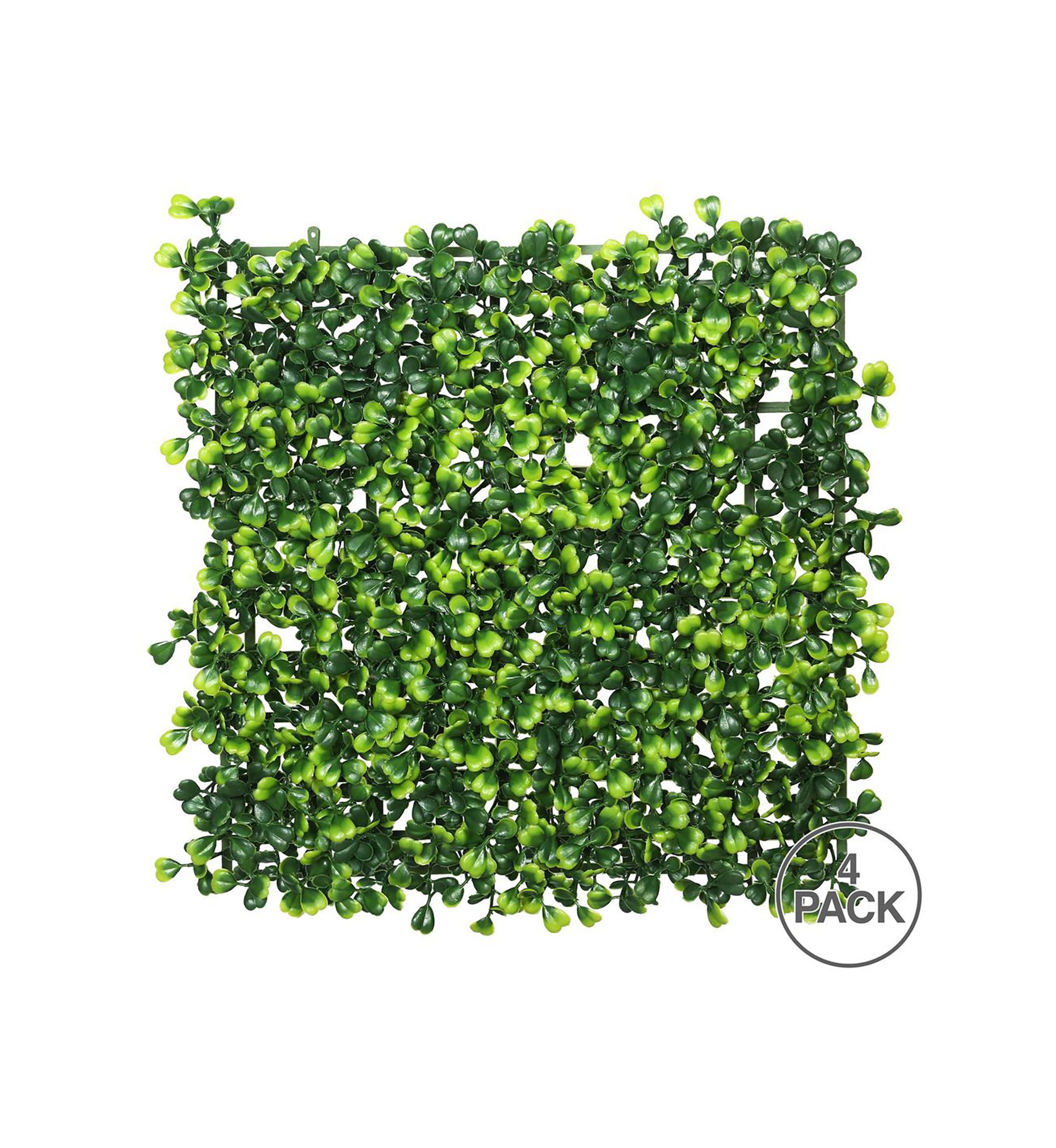 Artificial Square Boxwood Matt, 4 Per Pack.