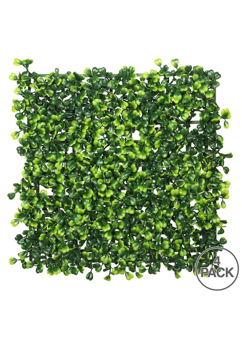Artificial Square Boxwood Matt, 4 Per Pack.