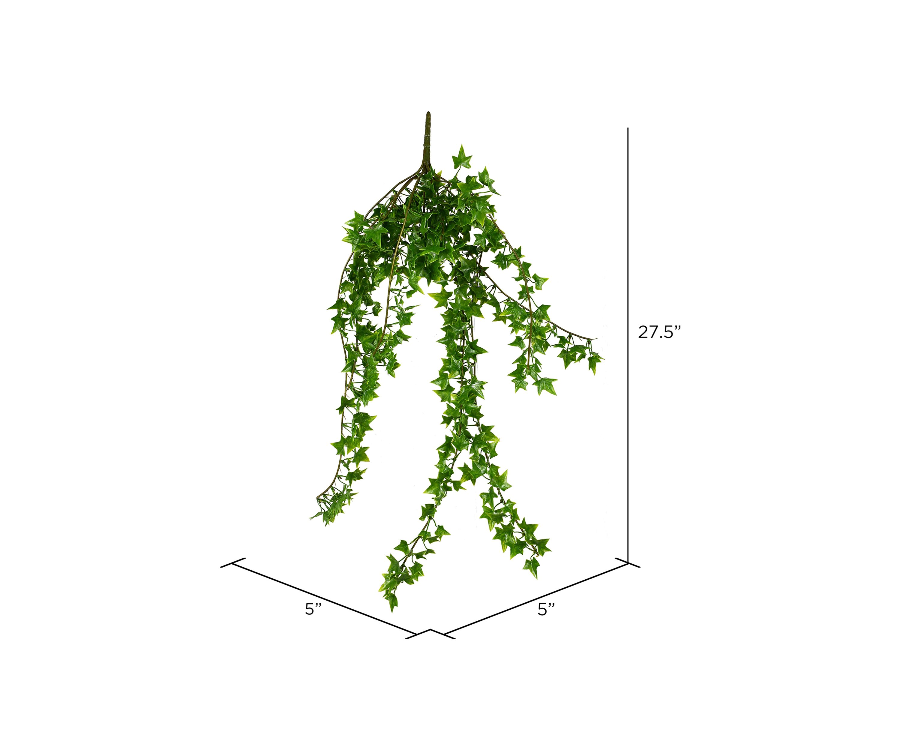 Green Ivy Hanging Bush - Set of 3