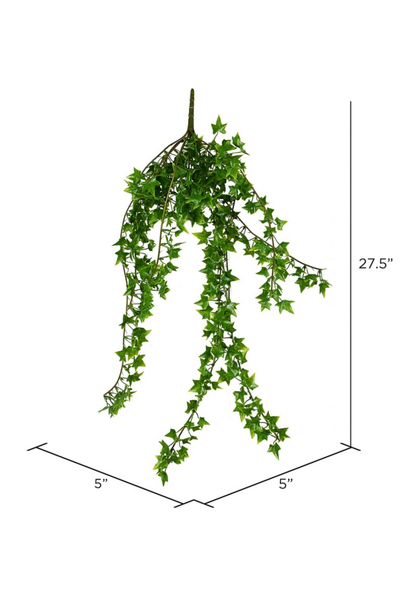 Green Ivy Hanging Bush - Set of 3