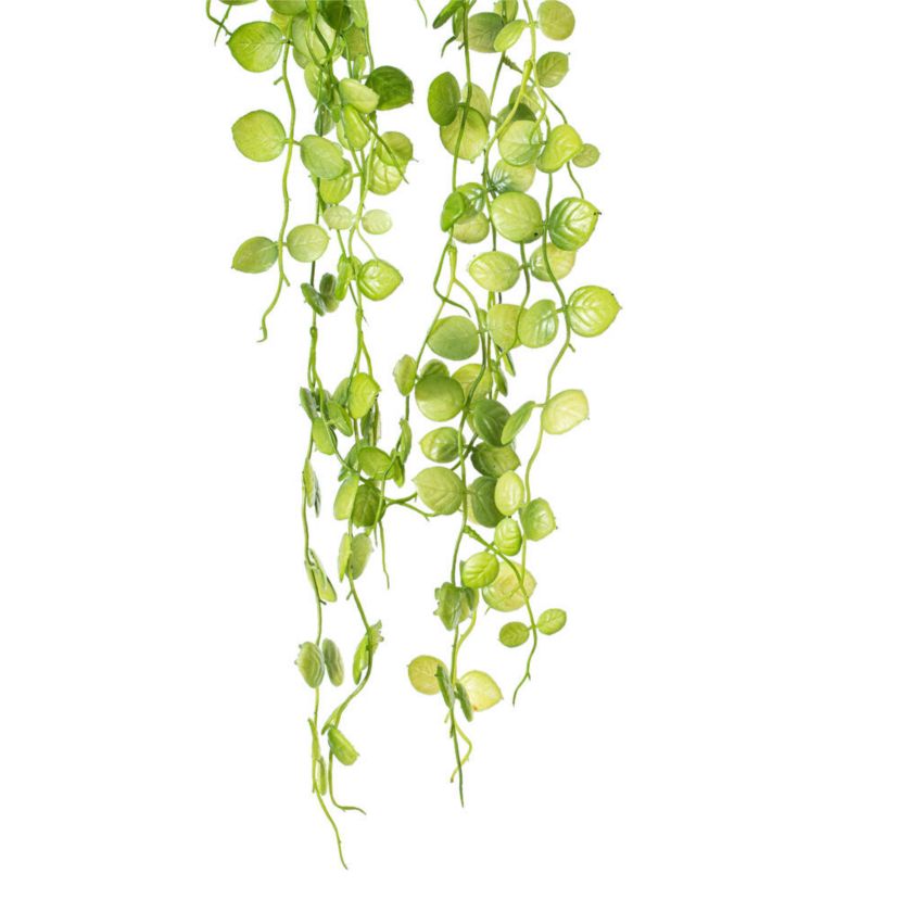 Vickerman 29" Artificial Green Mini Leaf Ivy in Hanging Pot.