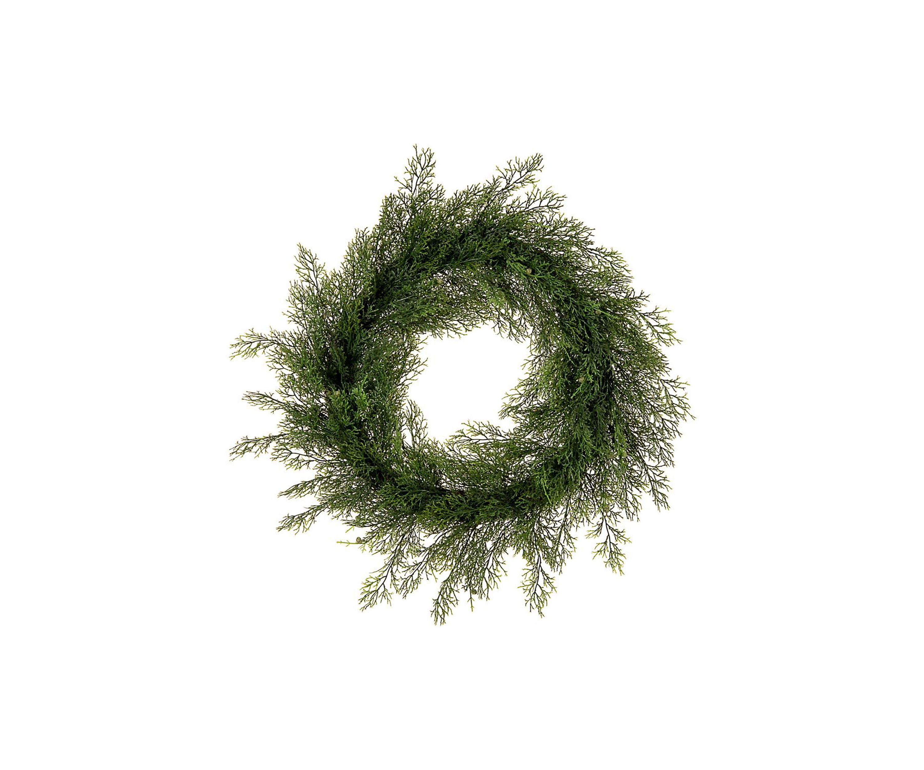 Artificial Cedar Wreath.