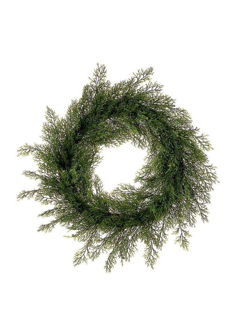 Artificial Cedar Wreath.