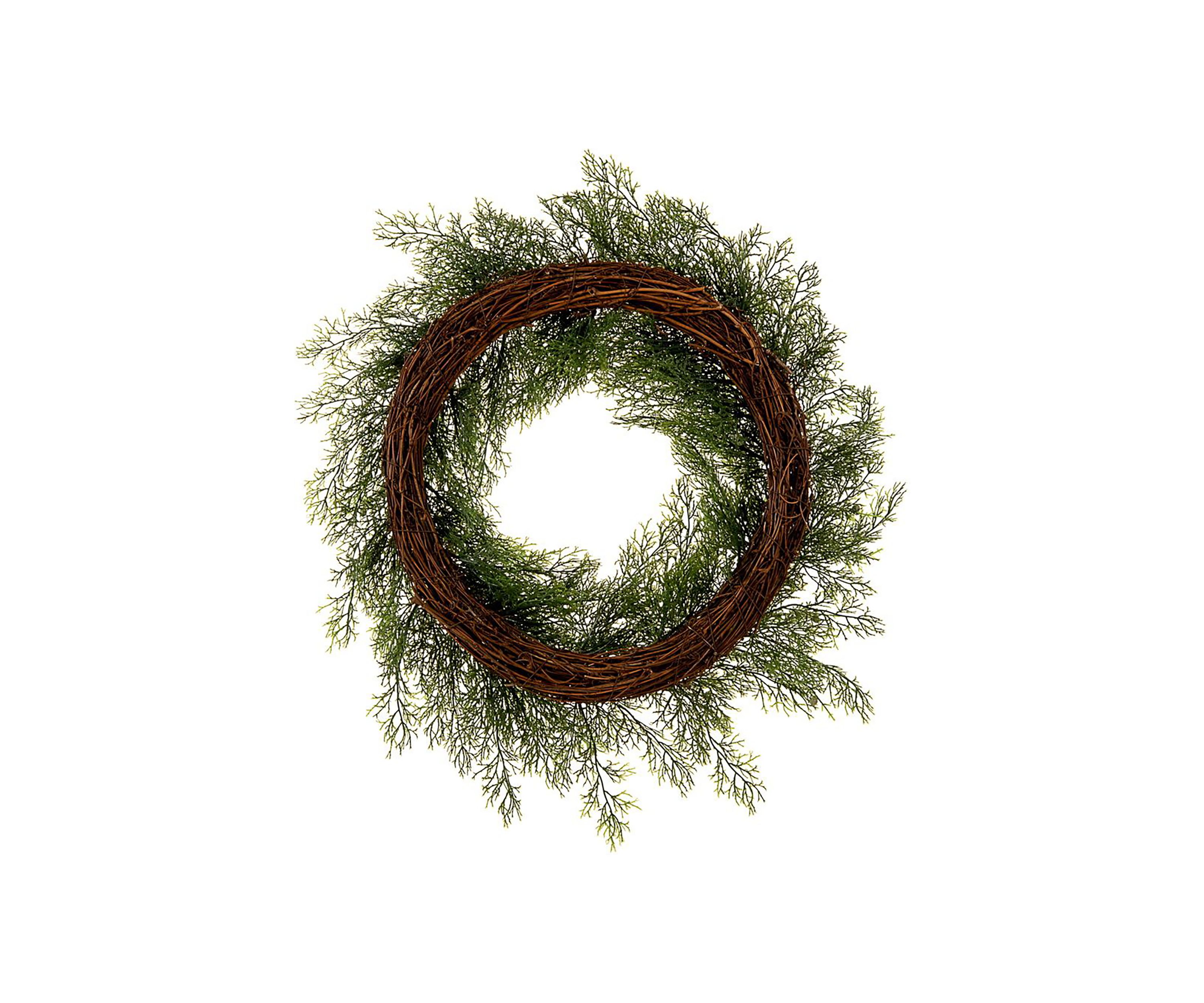 Artificial Cedar Wreath.