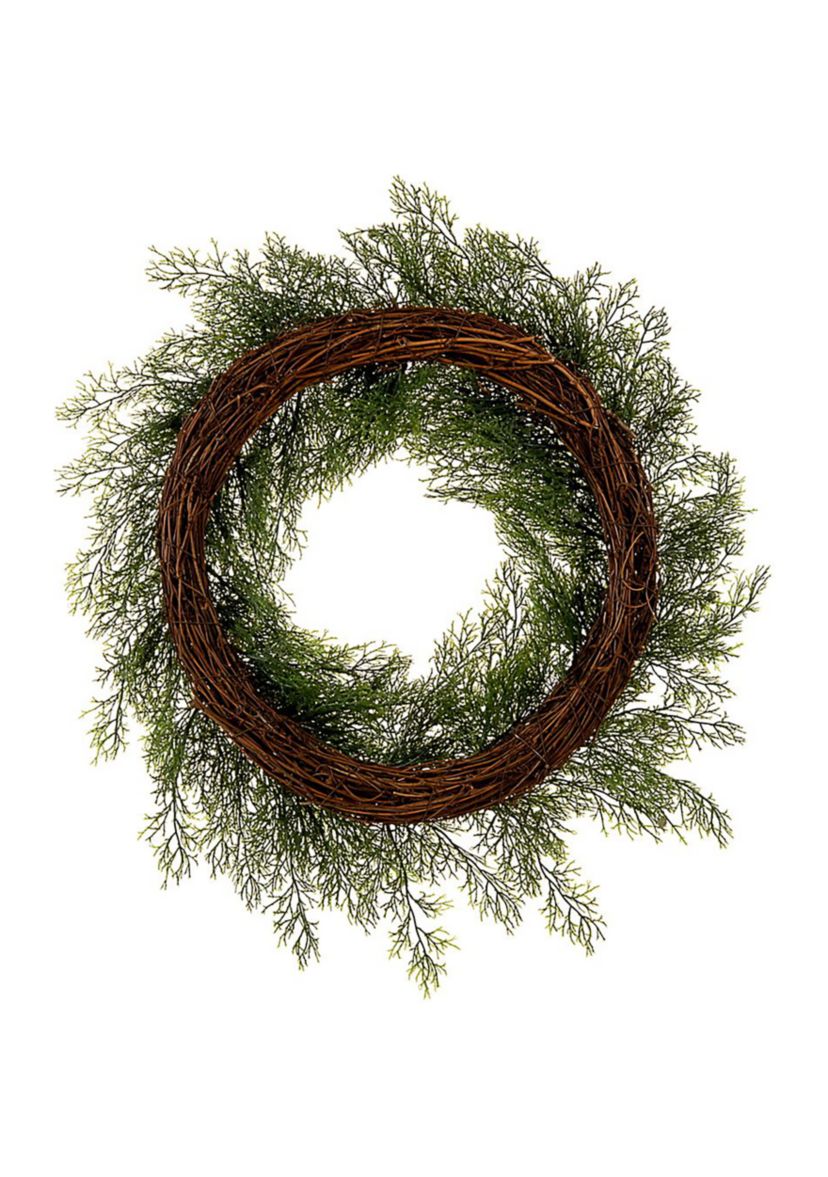 Artificial Cedar Wreath.