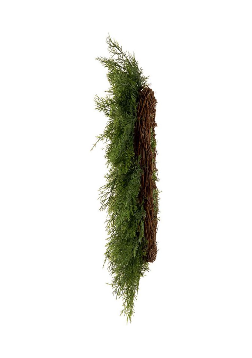 Artificial Cedar Wreath.
