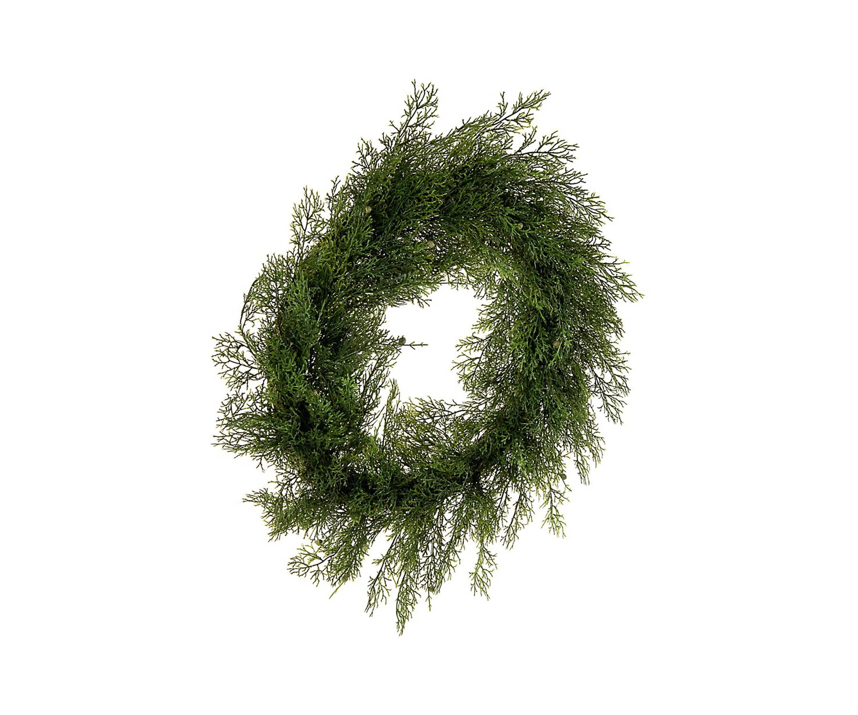 Artificial Cedar Wreath.