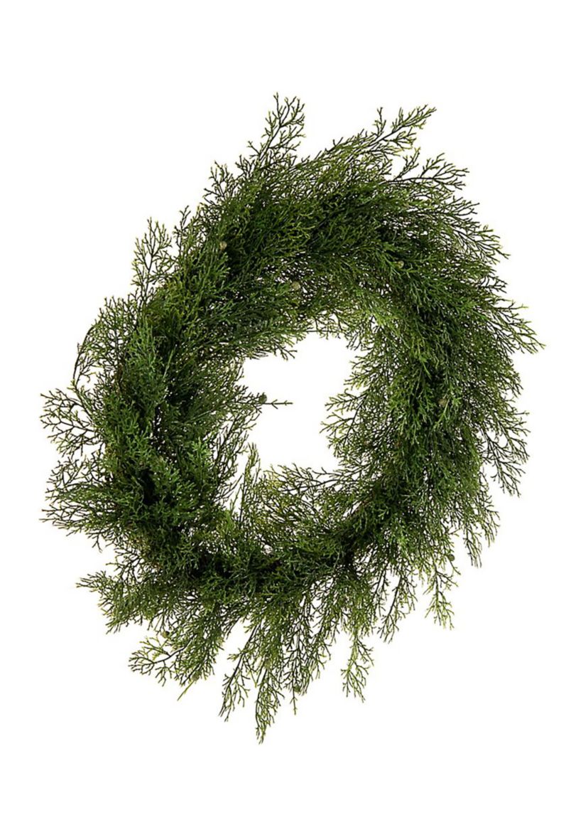 Artificial Cedar Wreath.