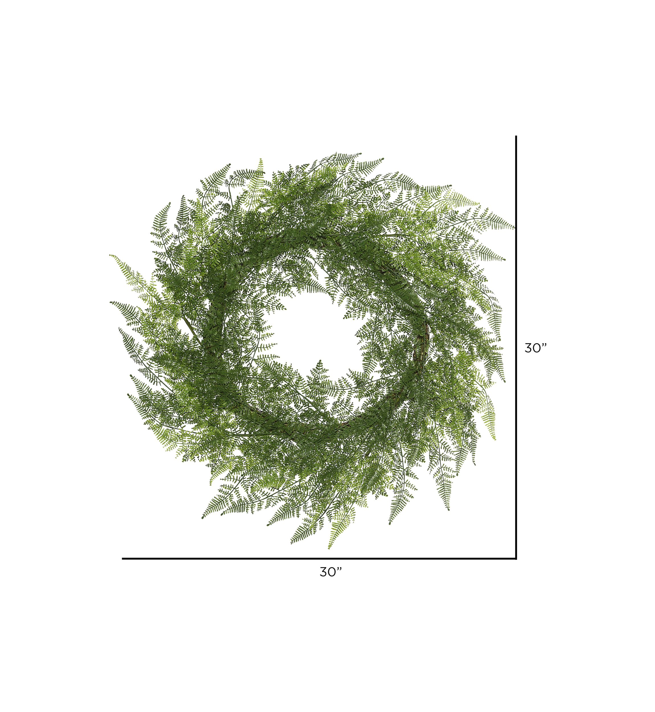 Green Lace Fern Wreath
