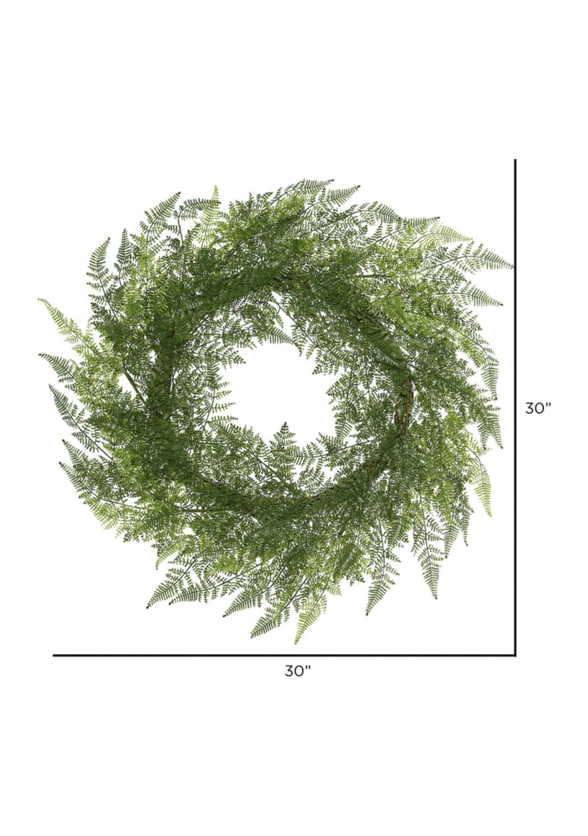 Green Lace Fern Wreath