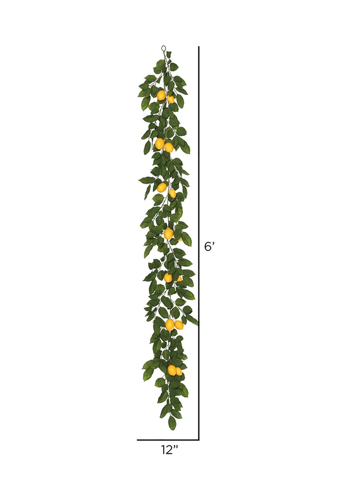 Vickerman 6 Artificial Green and Yellow Salal Leaf Lemon Garland.