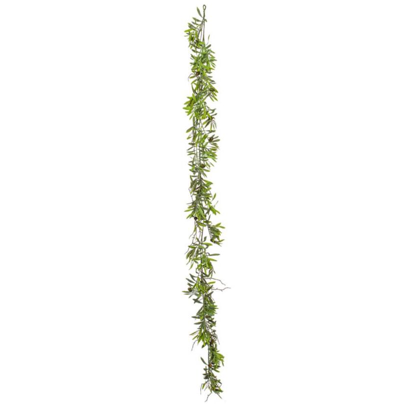 Vickerman 6 Artificial Green Olive Hill Garland.