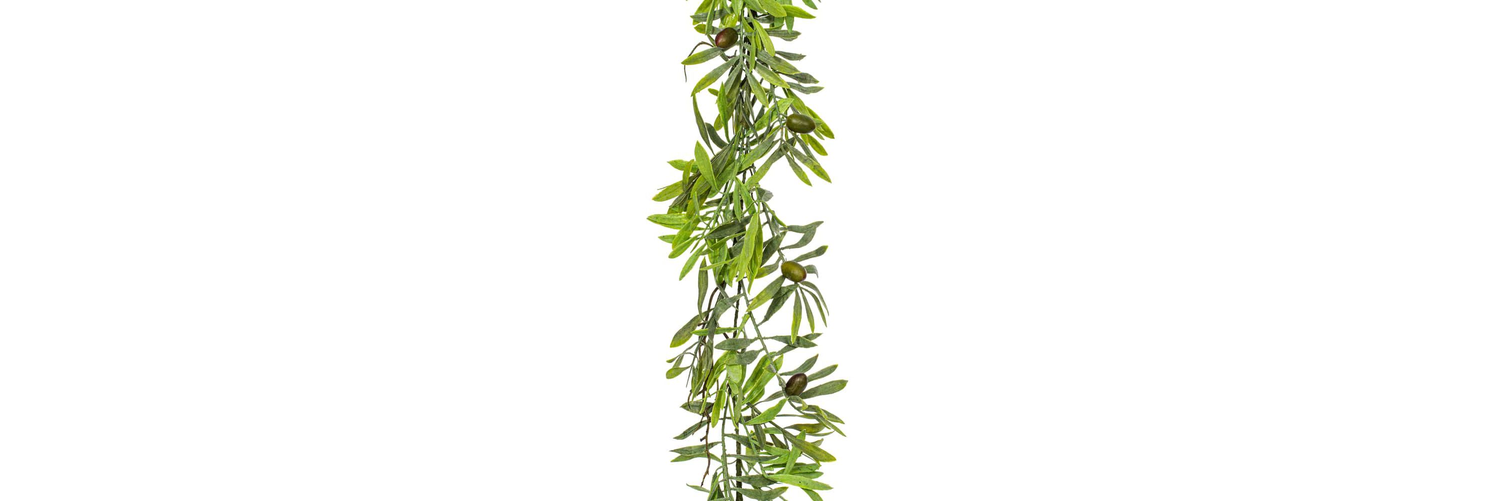 Vickerman 6 Artificial Green Olive Hill Garland.