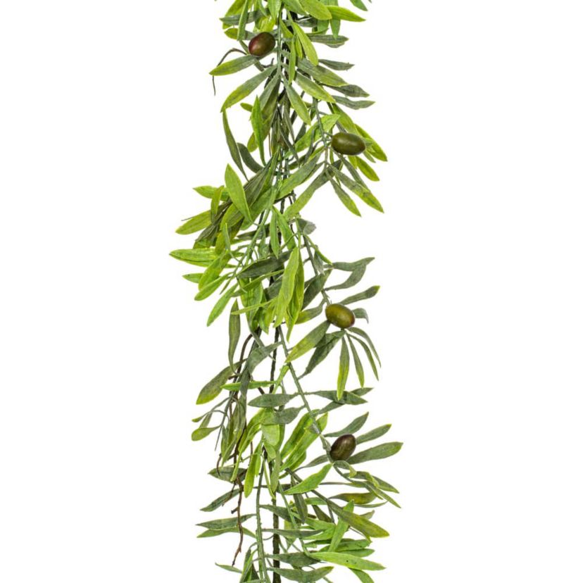Vickerman 6 Artificial Green Olive Hill Garland.