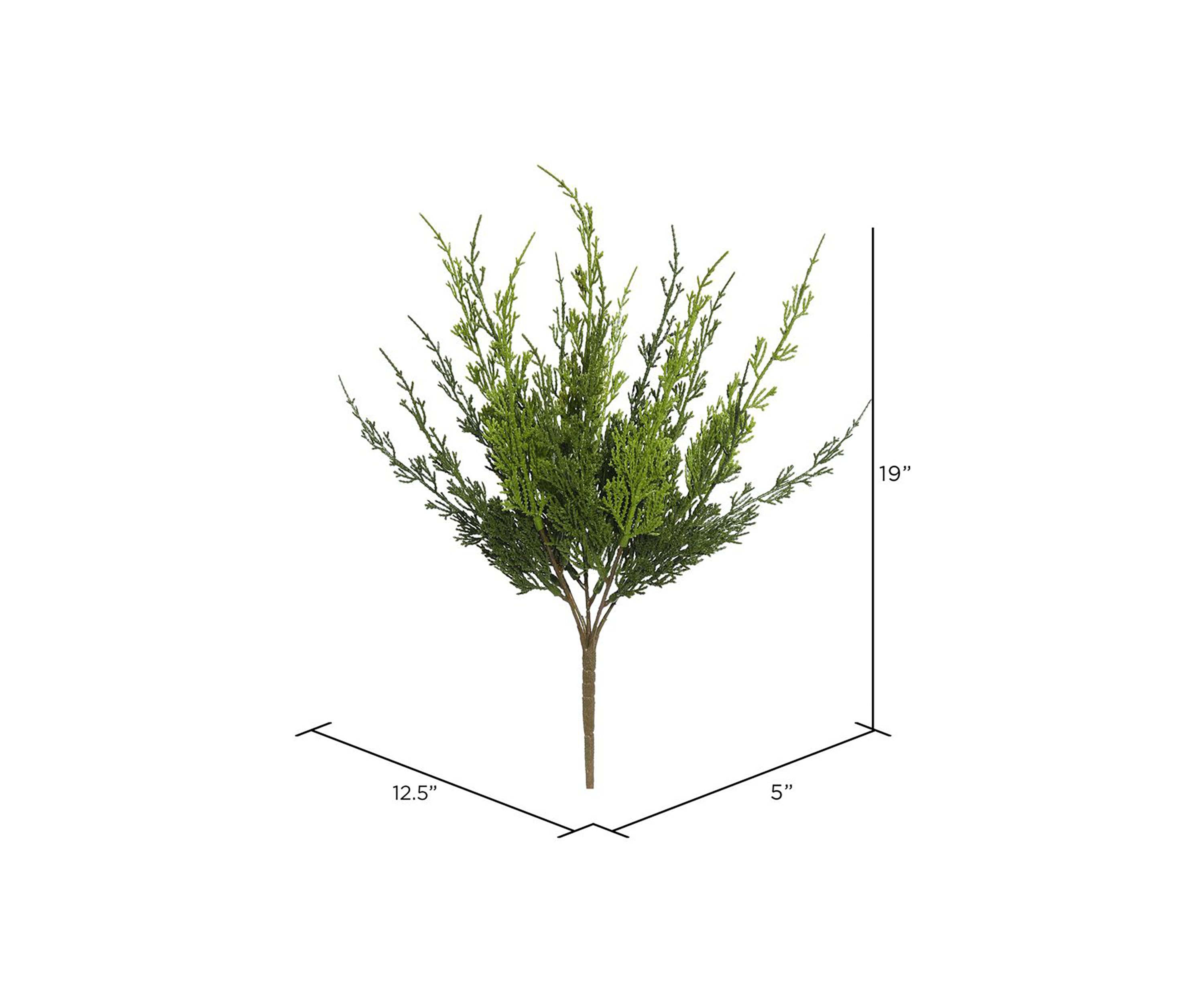 Artificial Monterey Cypress Bush, Pack of 2