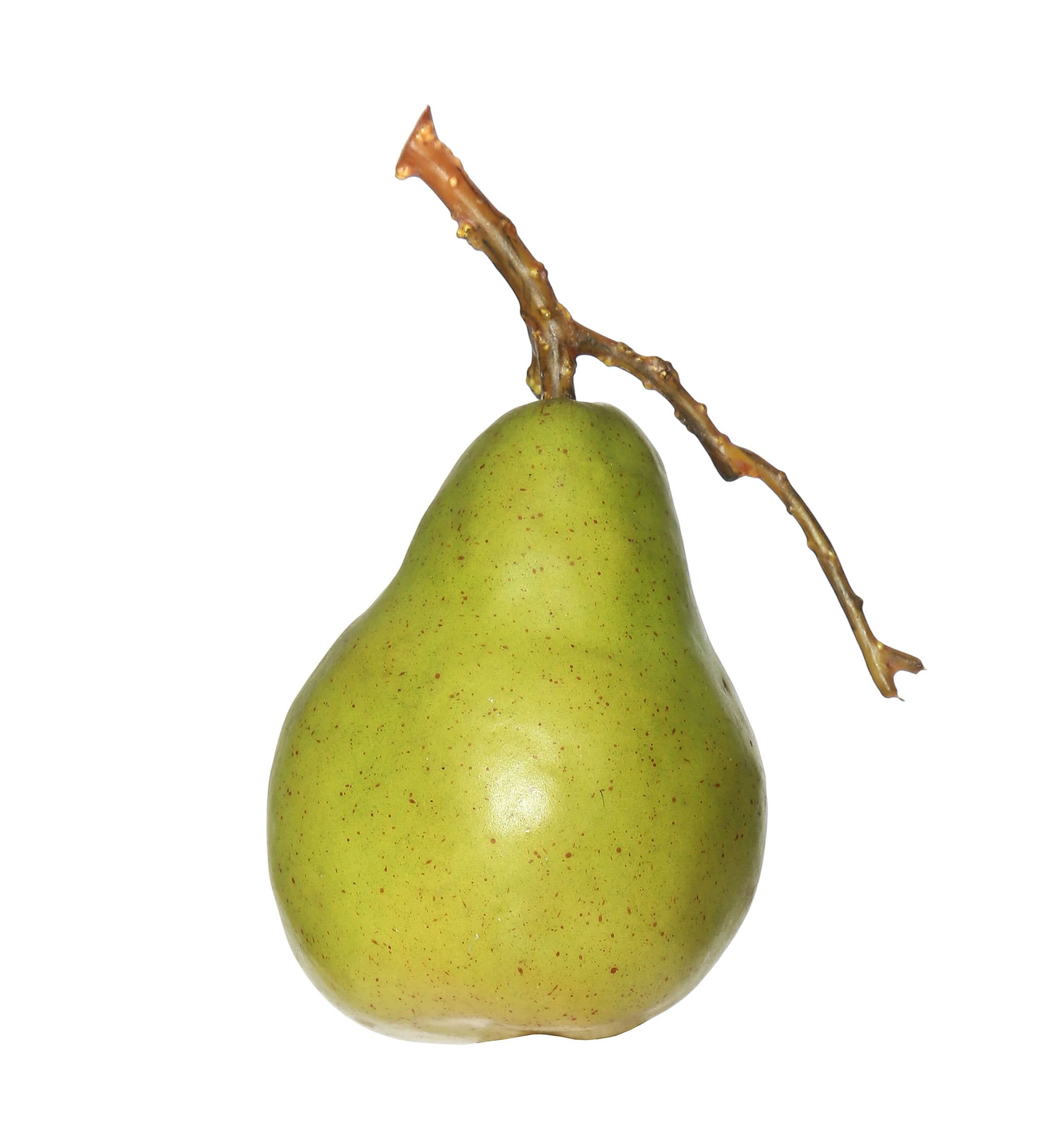 90 Millimeter  Green and Yellow Pear - Set of 6