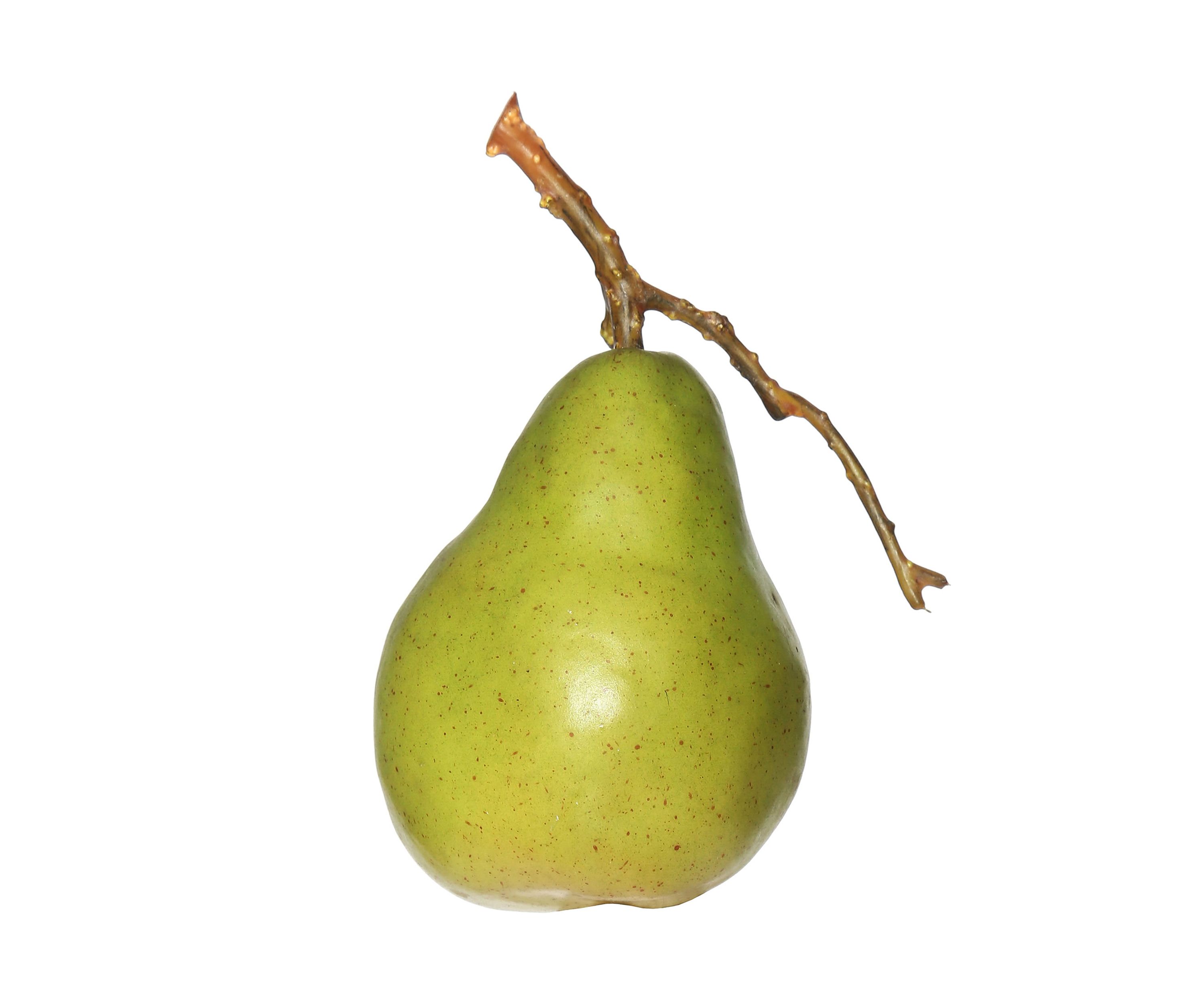 90 Millimeter  Green and Yellow Pear - Set of 6
