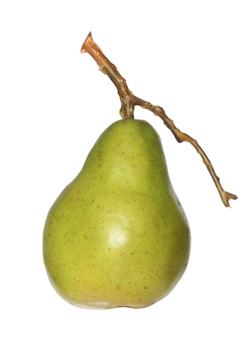 90 Millimeter  Green and Yellow Pear - Set of 6