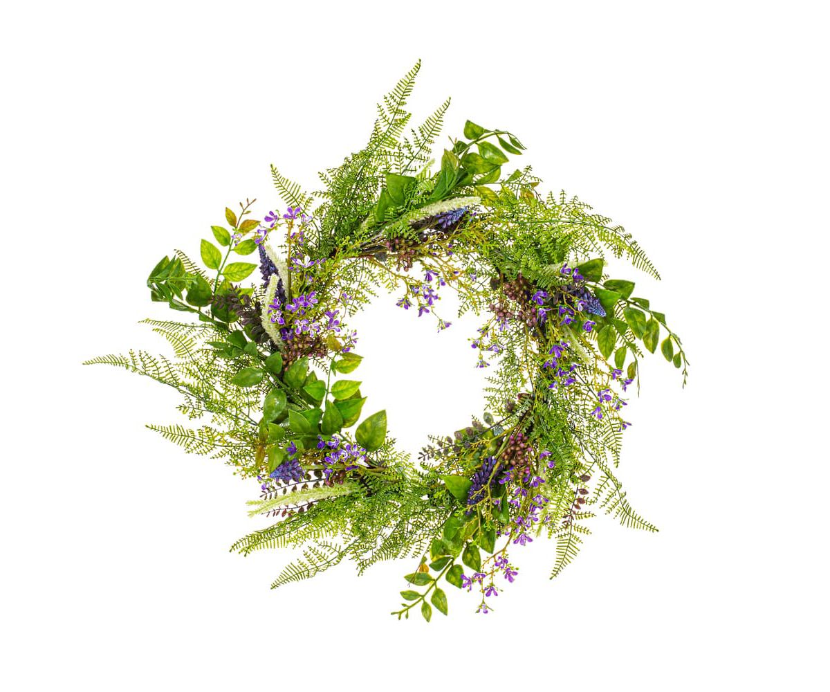 Vickerman 24" Artificial Green Maytime Wreath.