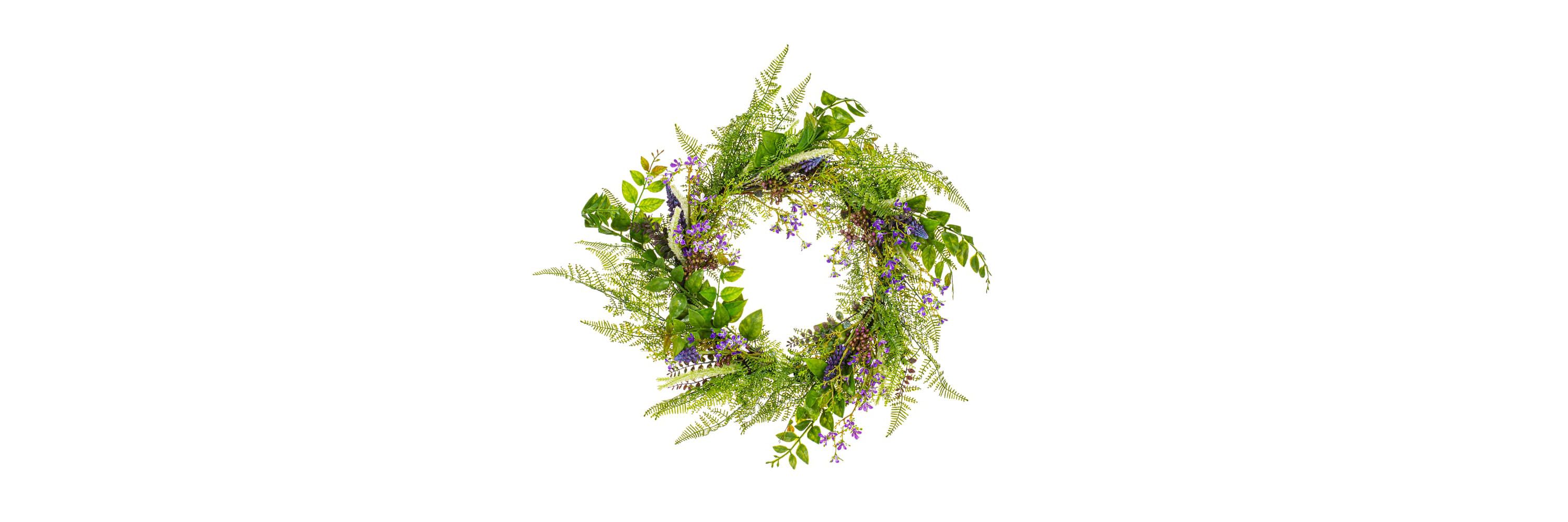 Vickerman 24" Artificial Green Maytime Wreath.