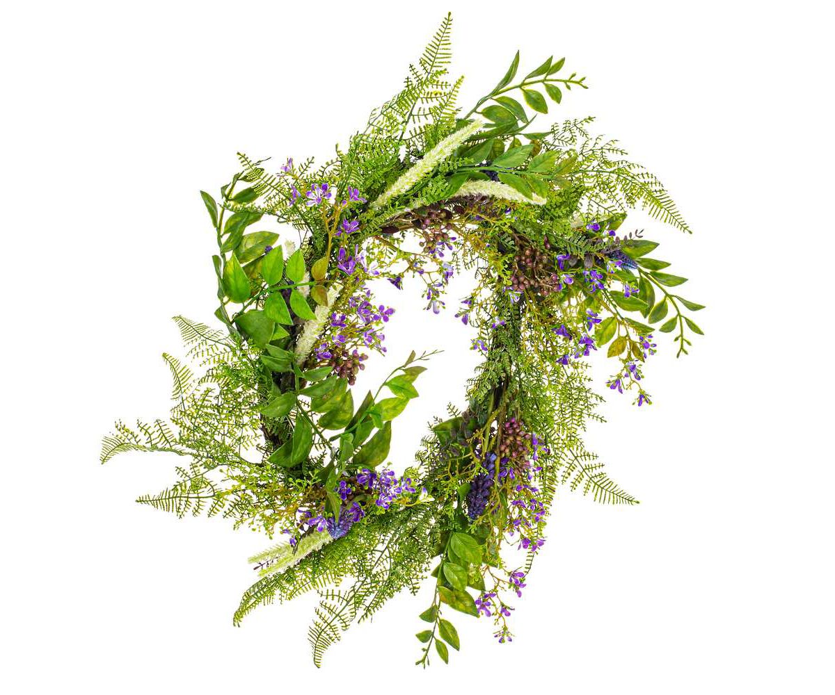 Vickerman 24" Artificial Green Maytime Wreath.
