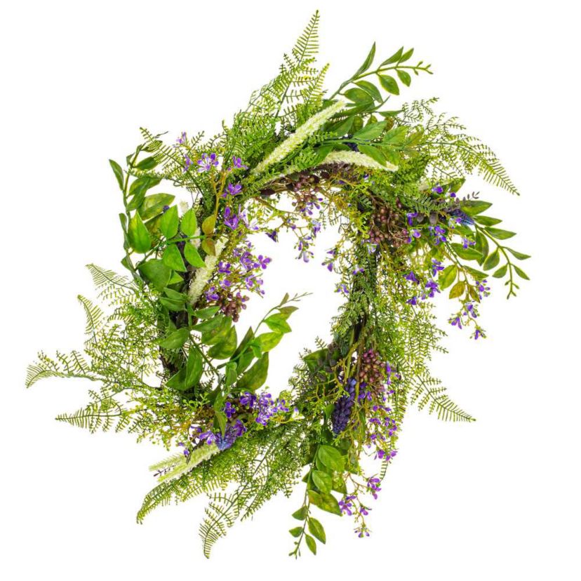 Vickerman 24" Artificial Green Maytime Wreath.