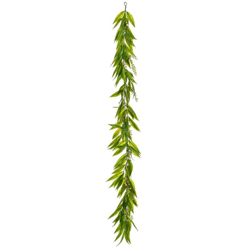 Vickerman 6 Artificial Green Willow Garland.