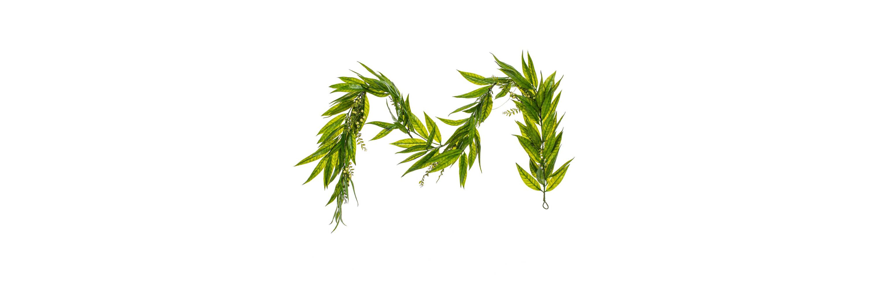 Vickerman 6 Artificial Green Willow Garland.