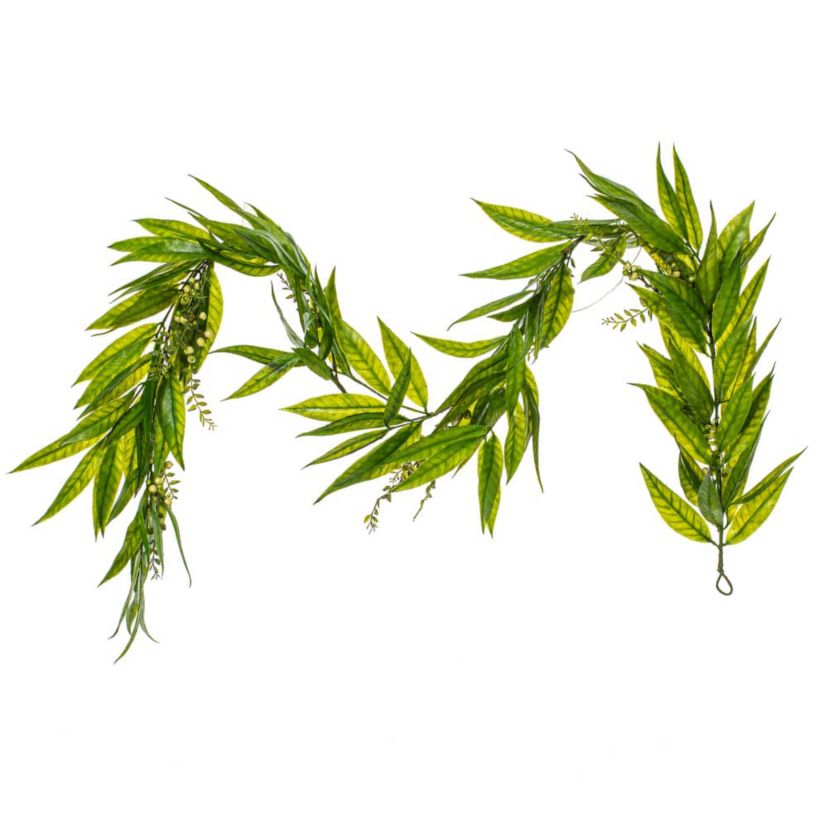 Vickerman 6 Artificial Green Willow Garland.