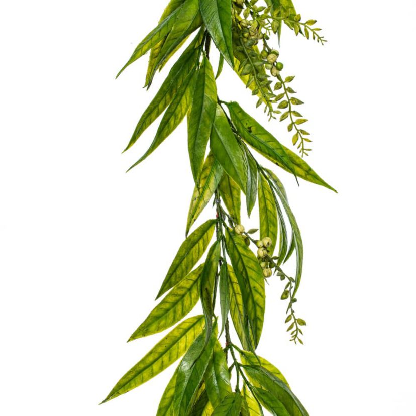 Vickerman 6 Artificial Green Willow Garland.